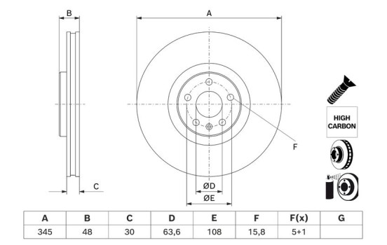 Disco de freno BD3191 Bosch, Imagen 5