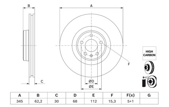 Disco de freno BD3242 Bosch, Imagen 5