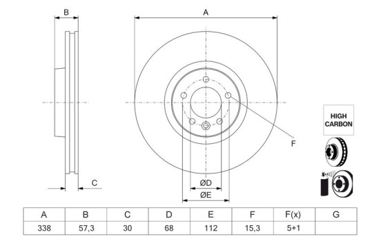 Disco de freno BD3252 Bosch, Imagen 4