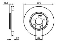 Disco de freno BD449 Bosch