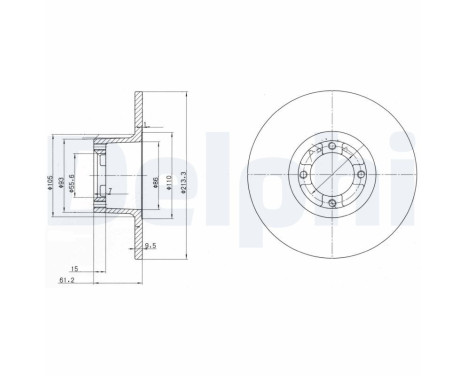 Disco de freno BG2081 Delphi