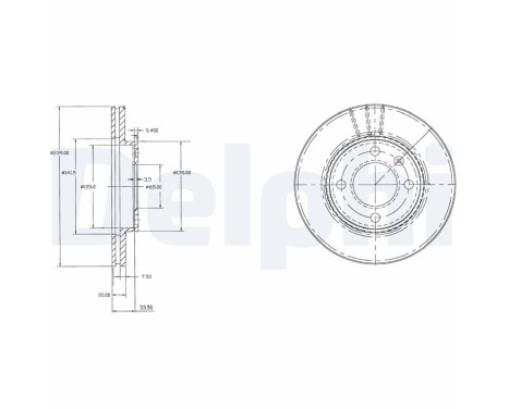 Disco de freno BG2109 Delphi