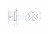 Disco de freno BG2117 Delphi