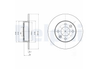 Disco de freno BG2258 Delphi