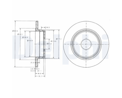 Disco de freno BG2510 Delphi