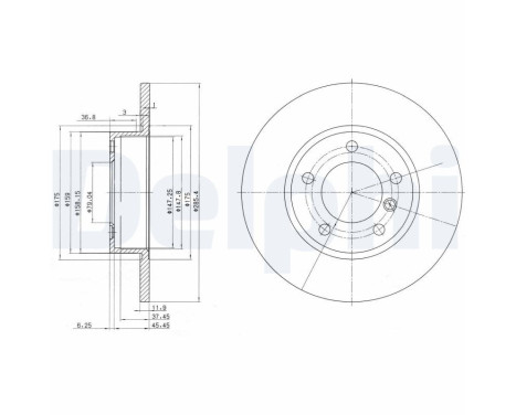 Disco de freno BG2622 Delphi
