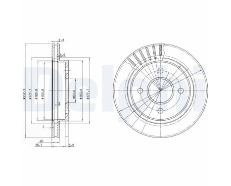 Disco de freno BG2700 Delphi