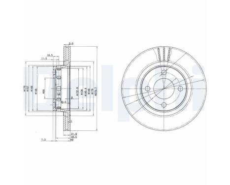 Disco de freno BG2784 Delphi
