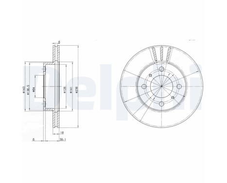 Disco de freno BG2810 Delphi