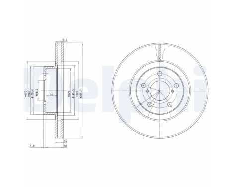 Disco de freno BG2827C Delphi