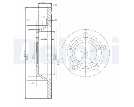 Disco de freno BG2987 Delphi