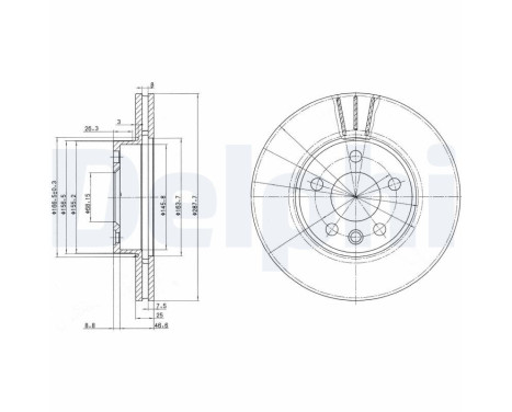 Disco de freno BG3025 Delphi