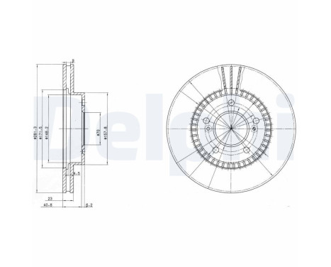 Disco de freno BG3061 Delphi