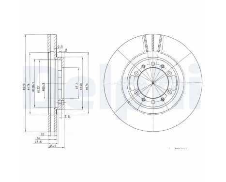 Disco de freno BG3099 Delphi