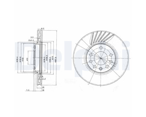 Disco de freno BG3142 Delphi