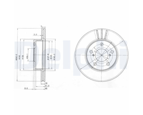 Disco de freno BG3151 Delphi