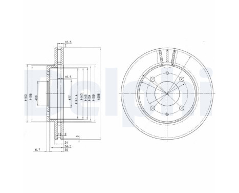 Disco de freno BG3202 Delphi