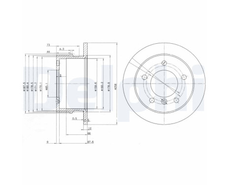 Disco de freno BG3235 Delphi