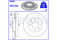 Disco de freno BG3364 Delphi