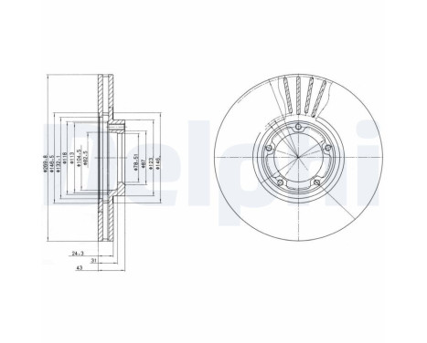 Disco de freno BG3366 Delphi