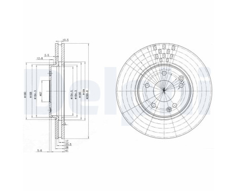 Disco de freno BG3396 Delphi