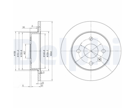 Disco de freno BG3403 Delphi