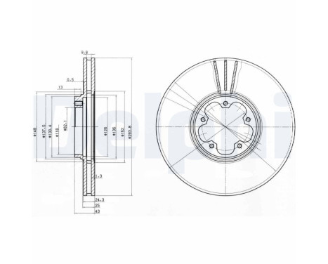 Disco de freno BG3504 Delphi