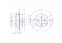 Disco de freno BG3505 Delphi