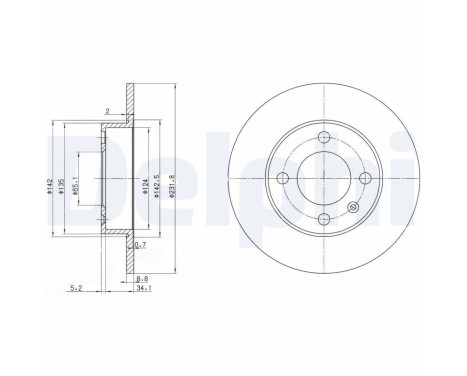 Disco de freno BG3505 Delphi