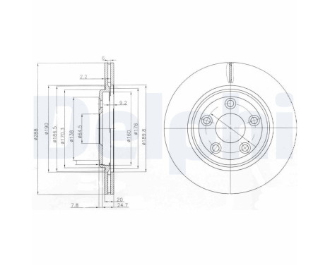 Disco de freno BG3512 Delphi