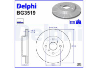 Disco de freno BG3519 Delphi