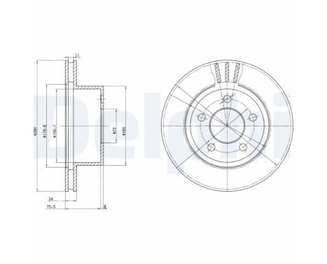 Disco de freno BG3533 Delphi
