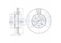 Disco de freno BG3596 Delphi