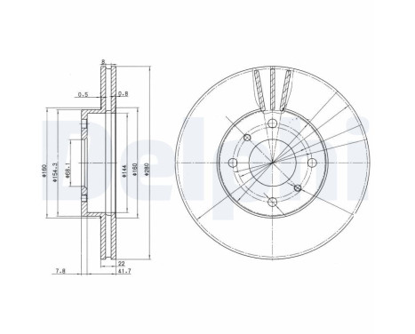 Disco de freno BG3596 Delphi