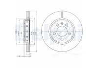 Disco de freno BG3611 Delphi