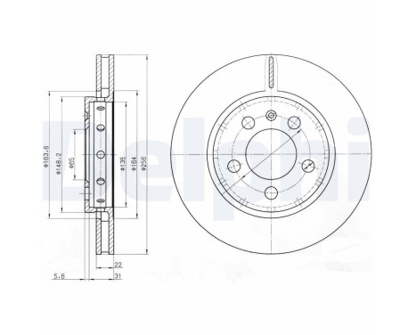 Disco de freno BG3611 Delphi
