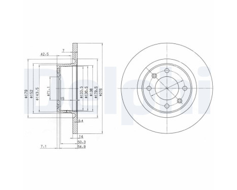 Disco de freno BG3621 Delphi