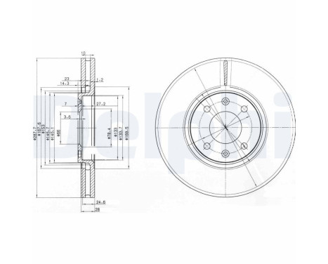 Disco de freno BG3675 Delphi