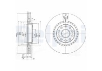 Disco de freno BG3723 Delphi