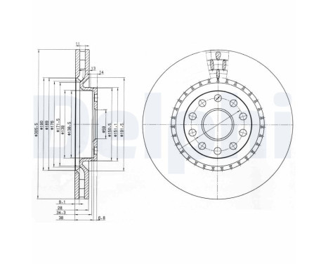 Disco de freno BG3723 Delphi