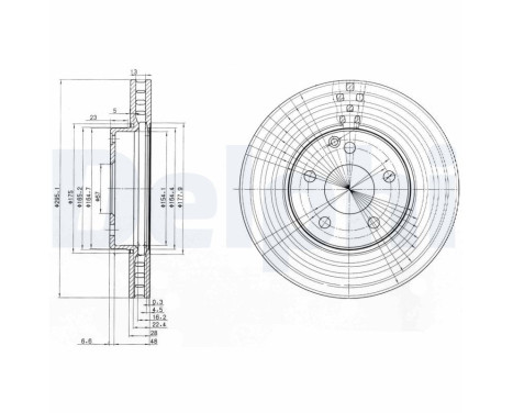 Disco de freno BG3755C Delphi
