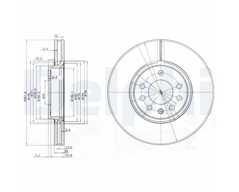 Disco de freno BG3772C Delphi