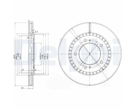 Disco de freno BG3821 Delphi