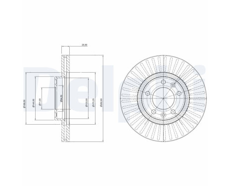 Disco de freno BG3835C Delphi