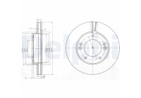Disco de freno BG3858 Delphi