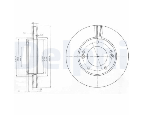 Disco de freno BG3858 Delphi