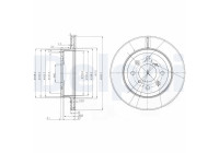 Disco de freno BG3884 Delphi