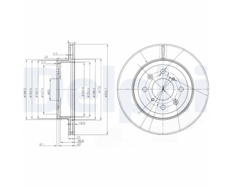 Disco de freno BG3884 Delphi