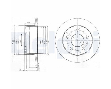 Disco de freno BG3923 Delphi