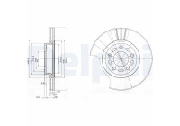 Disco de freno BG3928 Delphi